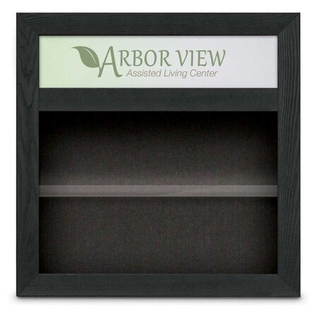 United Visual Products Outdoor Enclosed Combo Board, 42"x32", Bronze Frame/Green & Cloud UVCB4232ODBZ-GREEN-CLOUD